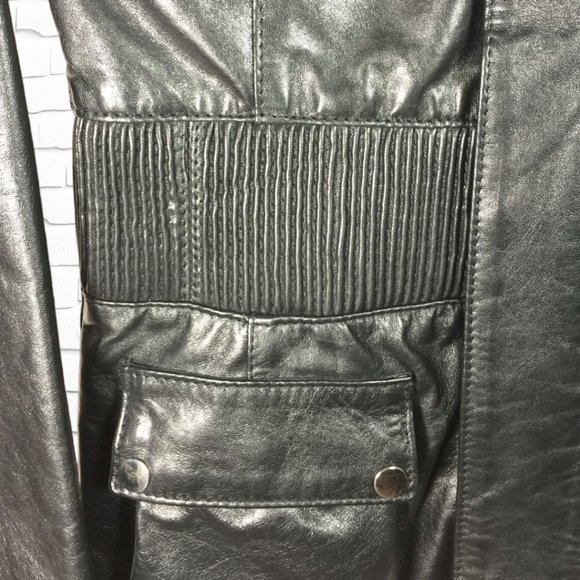 Belstaff Leather Long Brian Fashion Jacket Blouson Size 42 Made in Italy - Picture 6 of 10